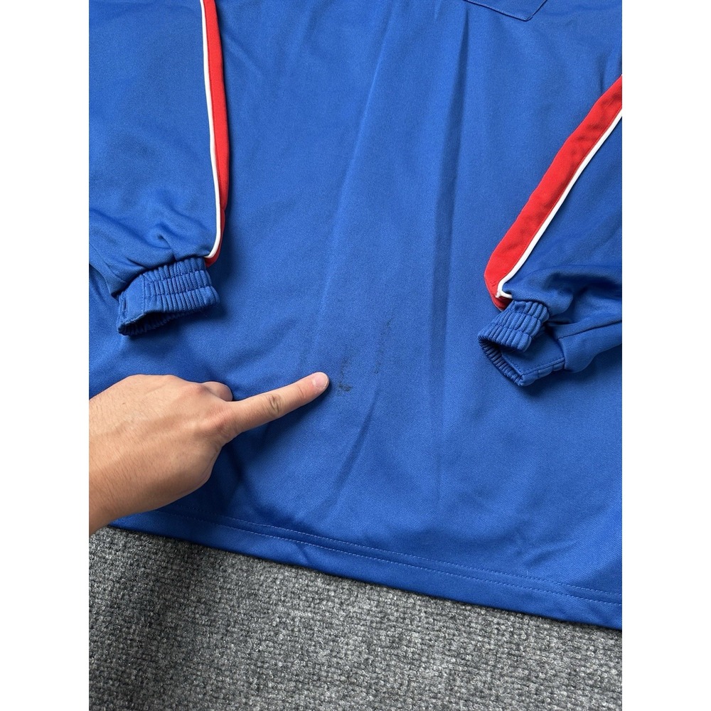 Young SCX Athletics Blue New York Button Jacket Red Stripe,‎ Size L 14-16 Years - Picture 9 of 10